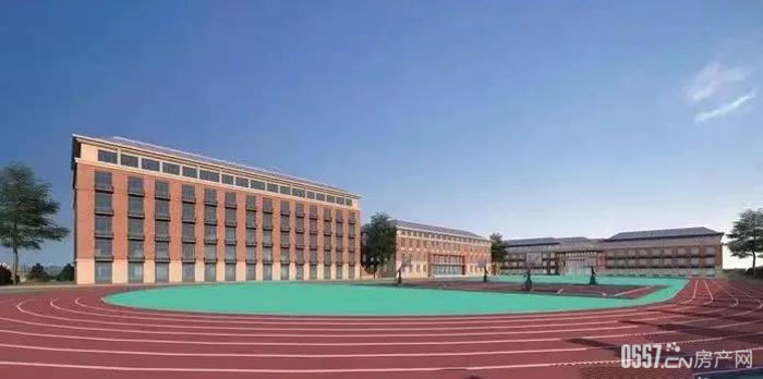 18,学校总规模为在校学生2850人,分别在北侧设置初中和高中,南侧