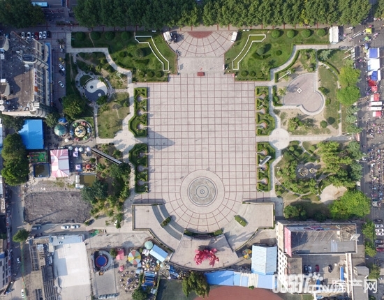 二中广场航拍俯瞰